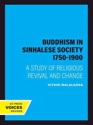 cover image of Buddhism in Sinhalese Society 1750-1900